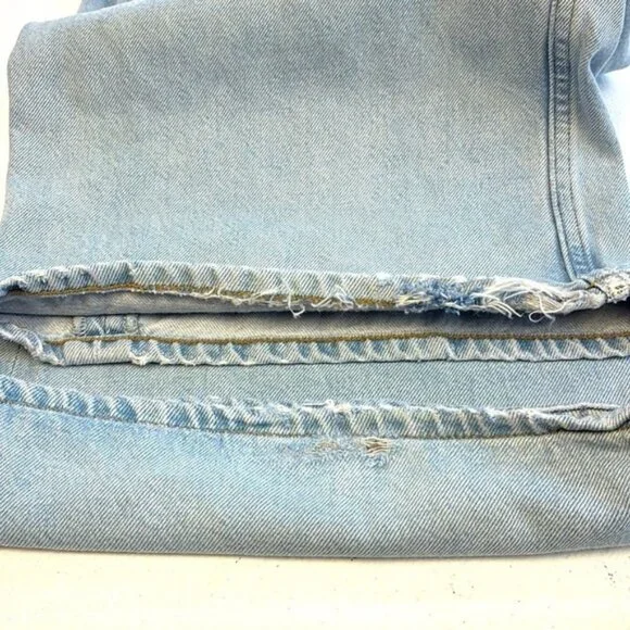 Agolde Minka Jeans Wide Leg High Rise Cargo Pockets Light Wash Denim 27 - Picture 9 of 11